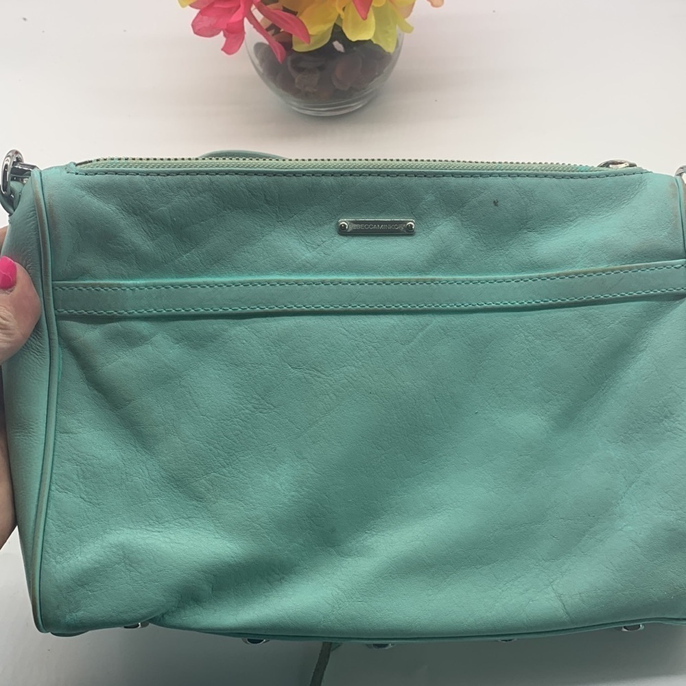 Rebecca Minkoff Distressed Teal crossbody bag. MCB1640D - Picture 5 of 12